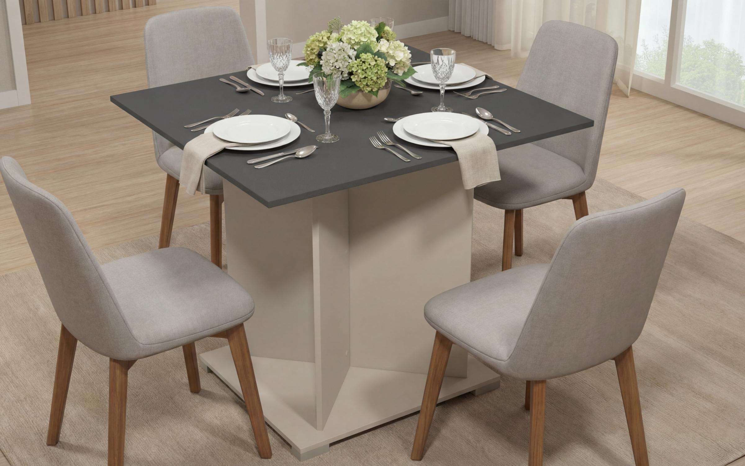 Dining table Aurea XL + MDF, sand matt + anthracite  1